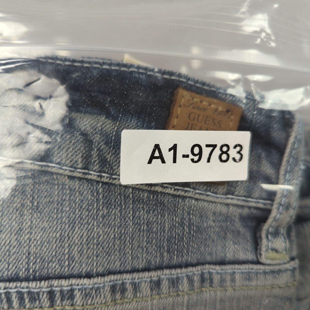 Guess Jeans Womens 31 Blue Flare Stretch Casual Faded Boho Hippie New - Picture 16 of 16